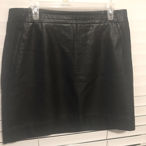 Faux Leather Black Mini Skirt - Picture 1 of 5